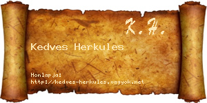 Kedves Herkules névjegykártya